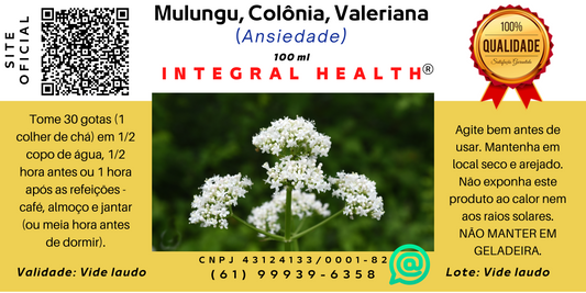 Ansiedade, Depressão, Bipolaridade, TPM #3, 200 ml (2 frascos de 100 ml em vidro âmbar) - Mulungu, Colônia e Valeriana