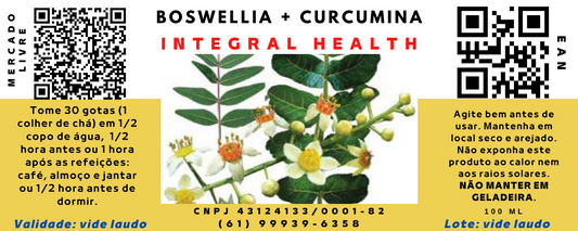 Boswellia + Açafrão +5% de Piperina, 200 ml - Anti-inflamatório natural para tratar a artrite reumatoide, inflamações crônicas como asma e osteoartrite e doenças autoimunes, como mal de Crohn e Espondilite anquilosante.