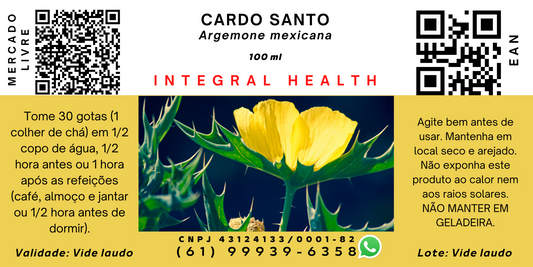 Cardo Santo, 200 ml (2 frascos de 100 ml em vidro âmbar) - Argemone mexicana