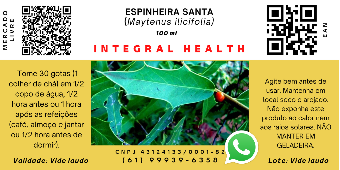 Espinheira Santa, 200 ml - Maytenus ilicifolia