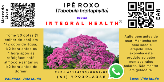 Ipê Roxo, 200 ml (2 frascos de 100 ml em vidro âmbar) - Tabebuia heptaphylla