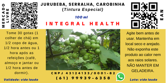 Jurubeba, Serralha, Carobinha, 200 ml - Antioxidante, Reumatismo, Artrite, Artrose, Urticária, Alergias,&nbsp; Insônia, DST, Sinusite, Rinite, Hepatoprotetora, Digestiva, Hepatite, Cirrose, Estômago, Diabetes, Cicatrizante, Vitiligo etc.