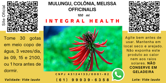 Ansiedade, Depressão, Bipolaridade, TPM #2, 200 ml - (2 frascos de 100 ml em vidro âmbar) - Mulungu, Colônia e Melissa officinalis. Tintura específica para tratamento da Ansiedade, Depressão, Síndrome do Pânico, Bipolaridade, Insônia etc.