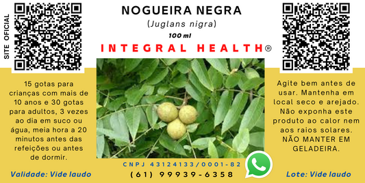 NOGUEIRA NEGRA (Juglans nigra), 200 ml (2 frascos de 100 ml em vidro âmbar