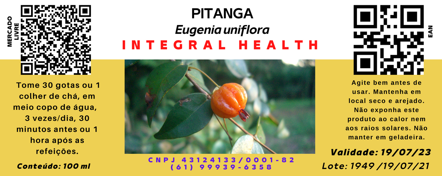 Pitanga - Nefropatia por IgA, Problemas Respiratórios e Todos os Problemas Urinários, Hipertensão e Doenças Cardiovasculares, Artrite e Gota, Saúde dos Olhos, Qualidade da Pele, Fungos e Bactérias, Inchaços, Emagrecimento, Imunidade, Câncer, Diarreia etc.