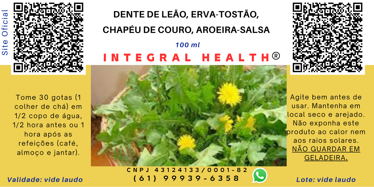 Protocolo para tratamento auxiliar de Síndrome Nefrótica: DENTE DE LEÃO, ERVA TOSTÃO, CHAPÉU DE COURO E AROEIRA-SALSA.