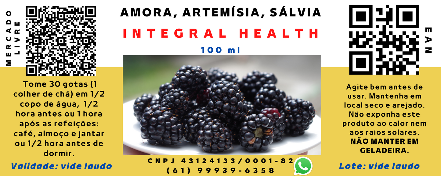 Menopausa #1, 200 ml (2 frascos de 100 ml em vidro âmbar) - Amora, Artemísia e Sálvia