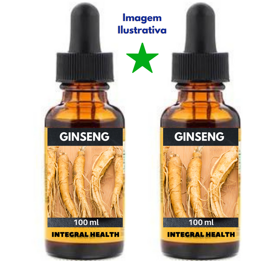 Ginseng Koreano, 200 ml (2 frascos de 100 ml em vidro âmbar) - Panax ginseng