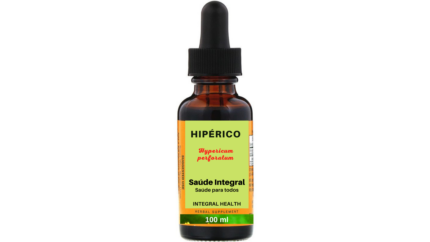 Hipérico (Depressão, Bipolaridade etc.) - 200 ml (2 frascos de 100 ml em vidro âmbar) - Hypericum perforatum (Erva de São João)